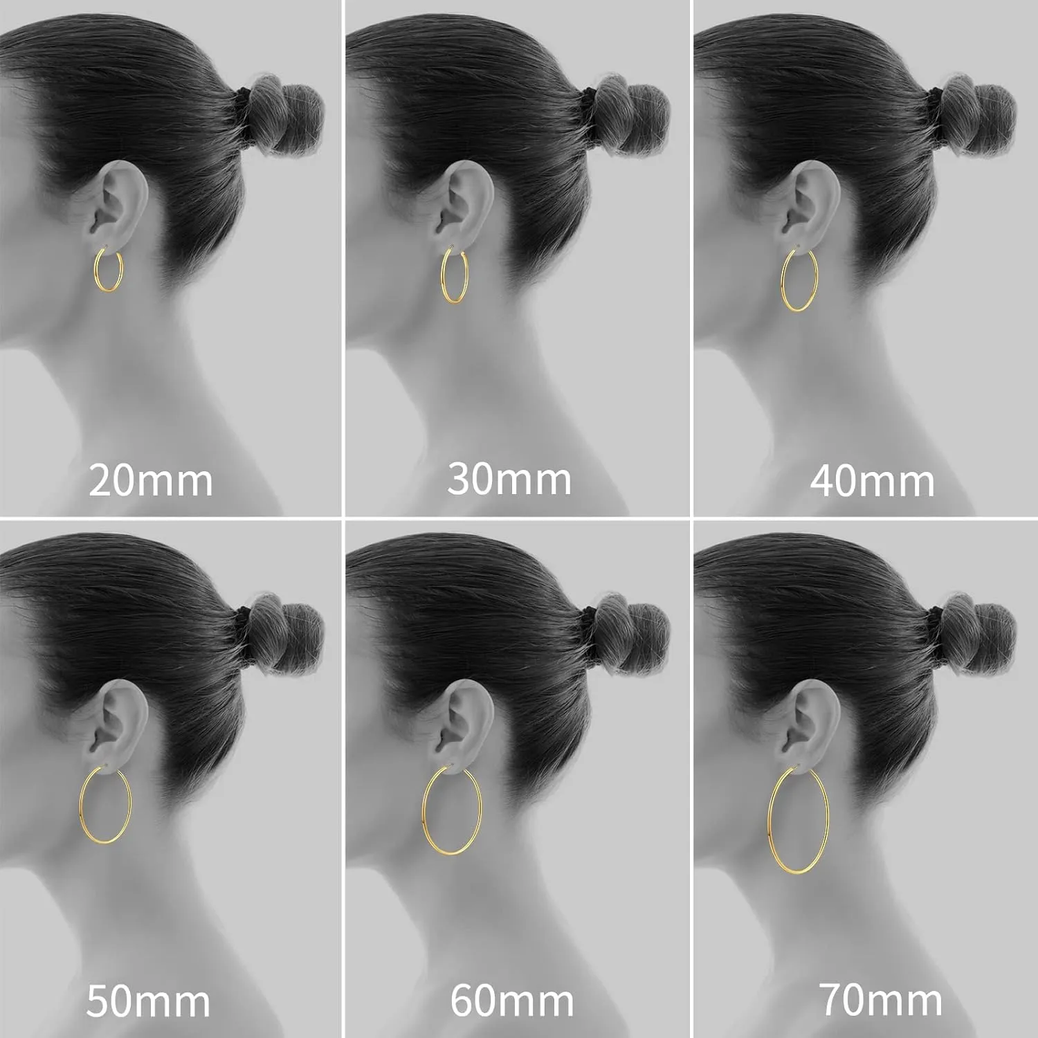 Gacimy Gold Hoop Earrings for Women 14K Gold Plated, 925 Sterling Silver Post hoops for Women