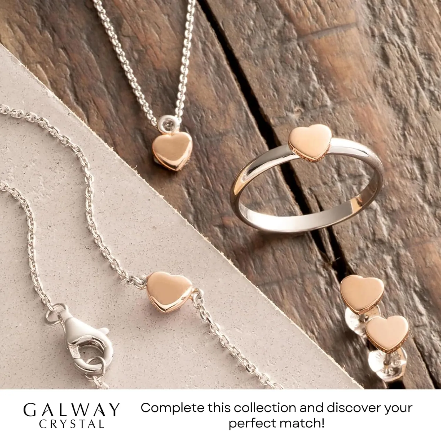 GALWAY Crystal Heart of the Claddagh Bangle Bracelet Sterling Silver Irish Friendship Jewelry with Gift Box