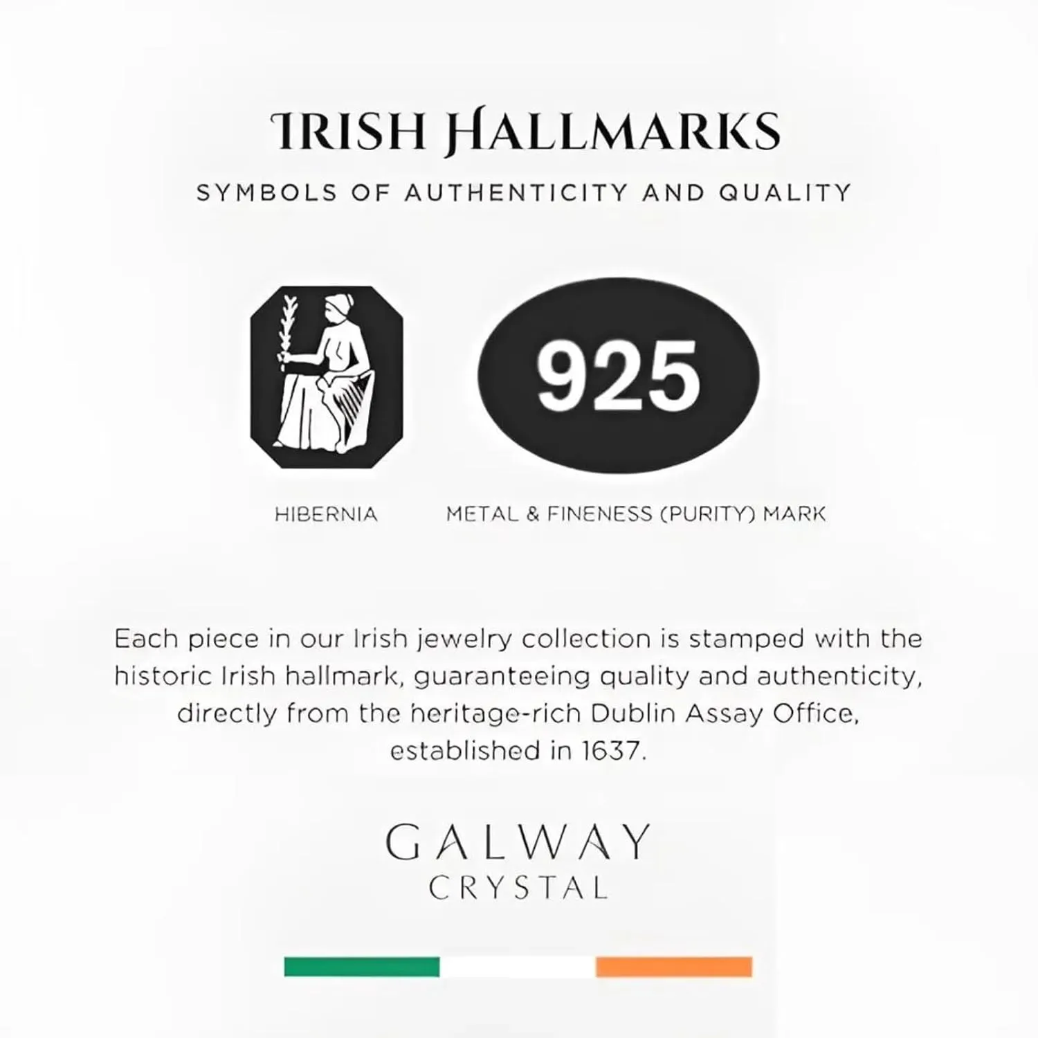 GALWAY Crystal Heart of the Claddagh Bangle Bracelet Sterling Silver Irish Friendship Jewelry with Gift Box