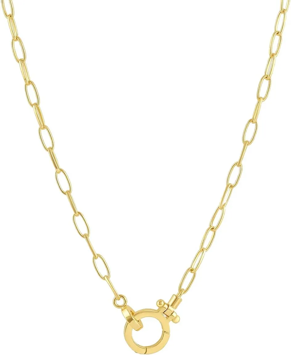 gorjana - Parker Mini Necklace 17 inches - 18k Gold Plated - Adjustable Hinge Closure - Ideal Gift Packaging - Everyday Stack, Layering with Other Jewelry - Long-Lasting
