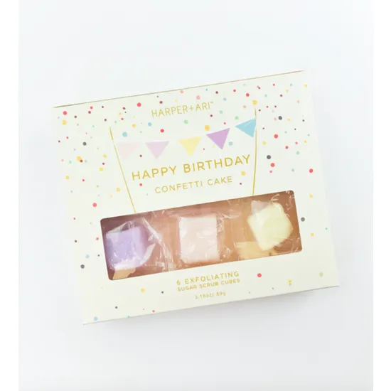 Harper & Ari Birthday Confetti Cake Sugar Cube Gift Set
