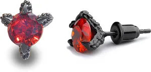 Hopply S925 Sterlings Silver Dragon Claw Stud Earrings,Hypoallergenic Cubic Zirconia Screw Back Mens Earrings Jewelry for Women