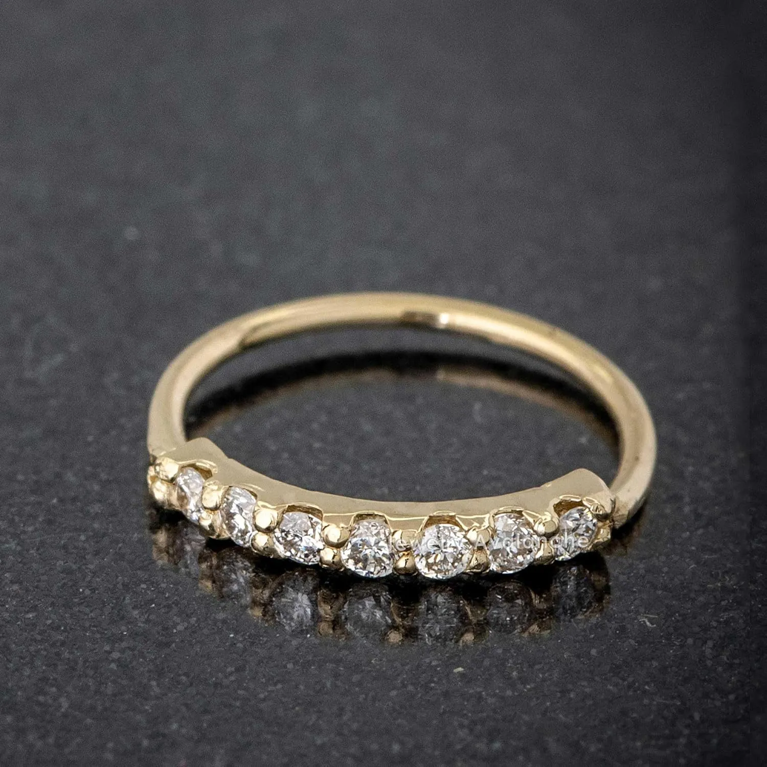 Jewelry Avalanche 0.07ct Diamond Nose Hoop, Solid 14K Gold Nose Ring, 20G, 8mm Diameter