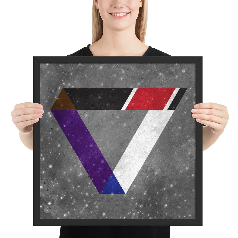 Jiu-Jitsu Rank Triangle Framed Art Poster Print