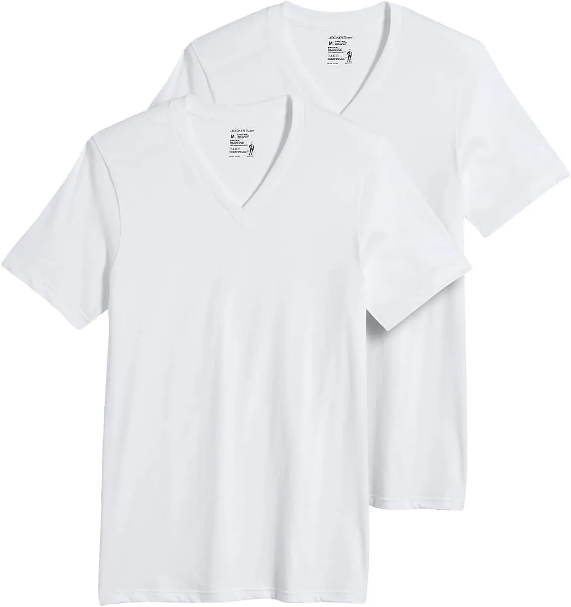Jockey Men's Undershirt Tall Man Classic V-Neck Undershirt - 2 Pack