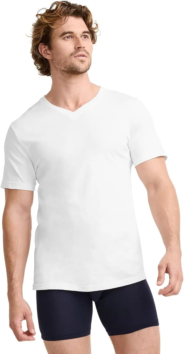 Jockey Men's Undershirt Tall Man Classic V-Neck Undershirt - 2 Pack