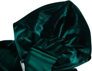 KISSQIQI Mens 2 Pieces Velour Tracksuits Velvet Outfits Sweatsuits Jogging Sport Suits Jacket Pants hooded Tracksuit