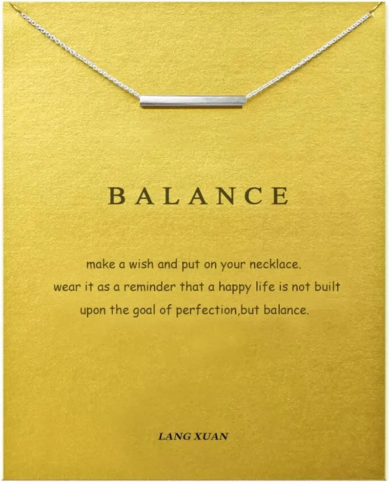 LANG XUAN Friendship Compass Necklace Good Luck Butterfly Pendant Chain Necklace with Message Card Gift Card for Women