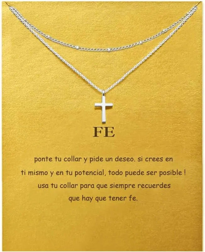 LANG XUAN Message Card Dainty Bead Layered Compass Pendant Necklace Friendship Sun Good Luck Elephant Pendant Chain Necklace for Women Best Gift