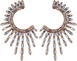 large Statement Earrings for Women Fashion Gothic Crystal Prom Party