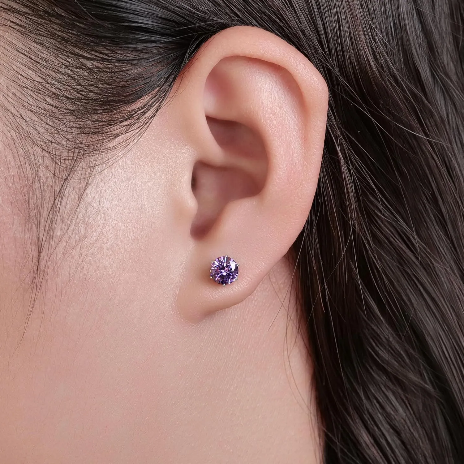 limerencia Pure Titanium Stud Earrings F136 Implant Grade Hypoallergenic Earrings Birthstone Stud Earrings Jewelry Gifts for Women