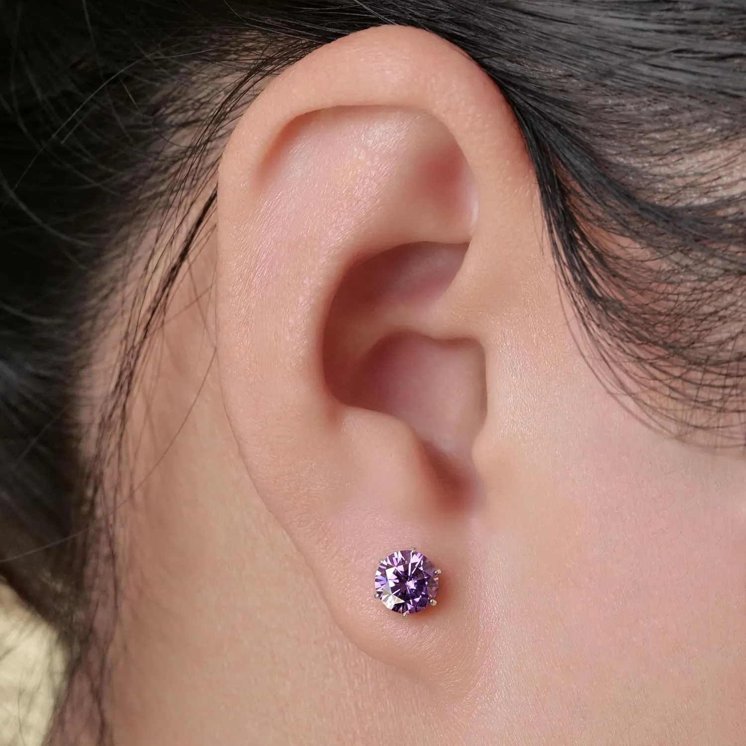 limerencia Pure Titanium Stud Earrings F136 Implant Grade Hypoallergenic Earrings Birthstone Stud Earrings Jewelry Gifts for Women