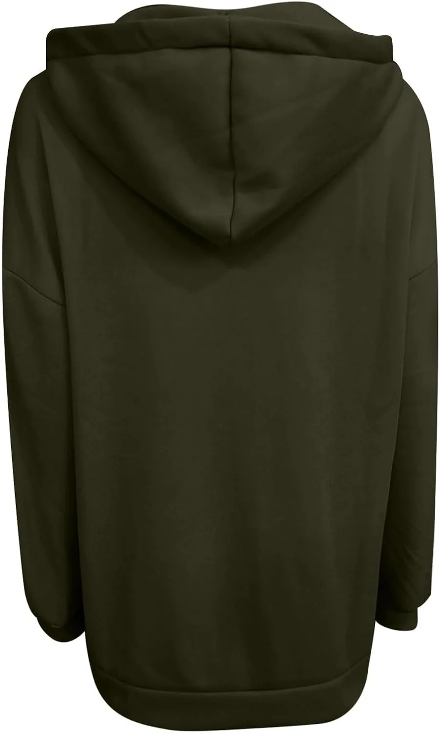 Long Zip Up Hoodies for Women Casual Long Sleeve Hooded Fleece Jackets Loose Fit Tunic Fall Sweatshirts with Pockets