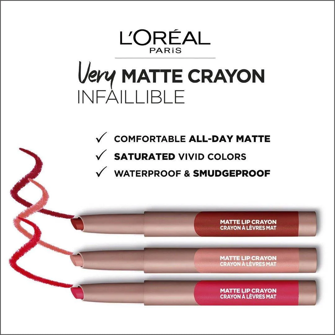 L'Oral Paris Infaillible Matte Lip Crayon 102 Caramel Blondie