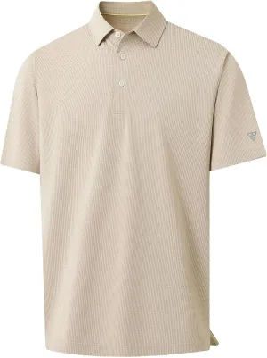 M MAELREG Mens Polo Shirts Short Sleeve Quick Dry Moisture Wicking Athletic Performance Jacquard Collared Golf Shirt for Men