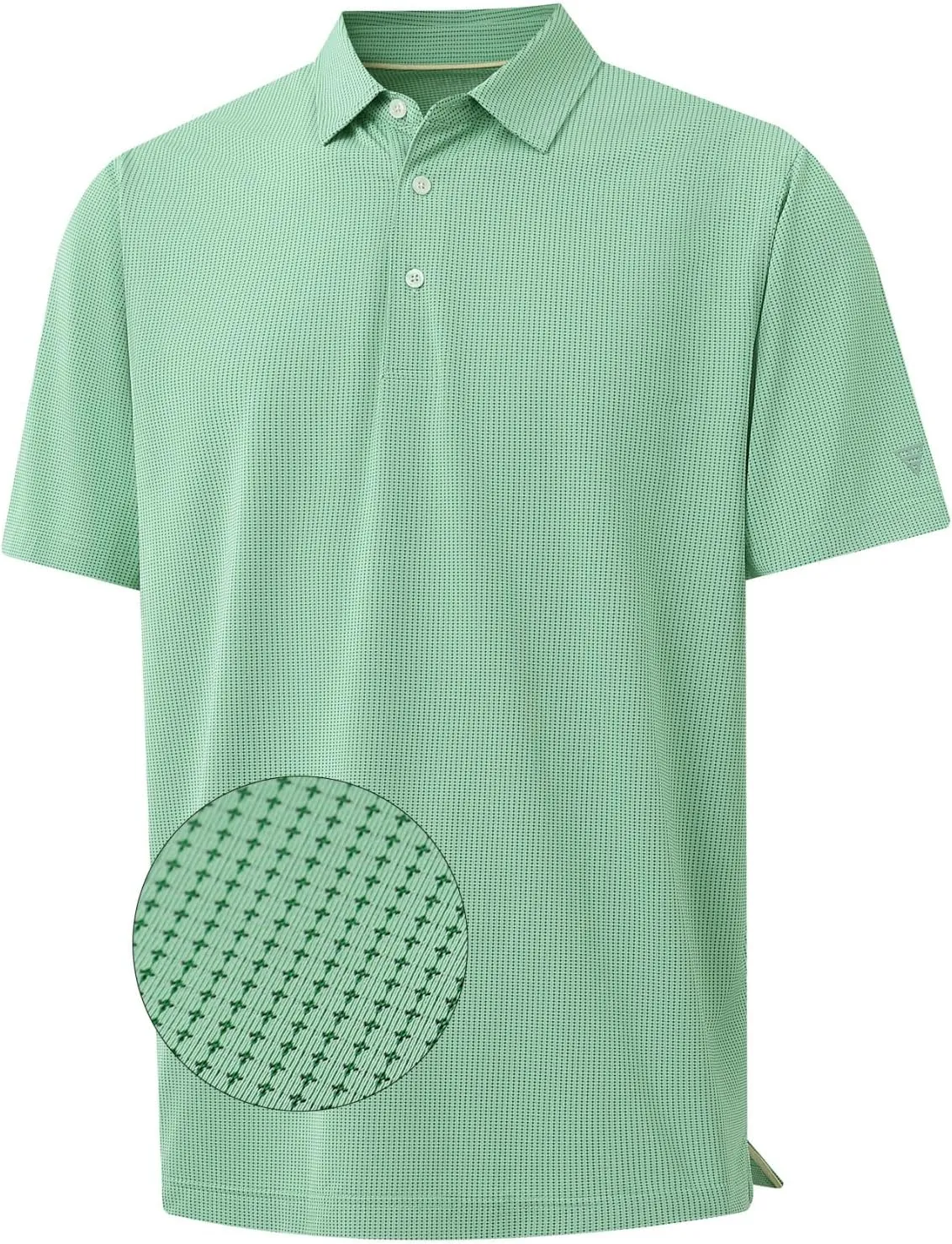 M MAELREG Mens Polo Shirts Short Sleeve Quick Dry Moisture Wicking Athletic Performance Jacquard Collared Golf Shirt for Men