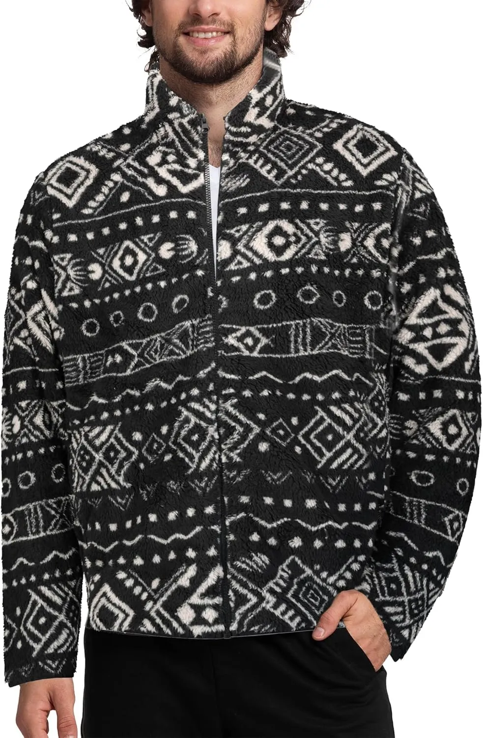 Mad Dog Men's Sherpa Jacket Ultimate Fuzzy Sweater for Men, Fleece Winter Coats, Mens Cold Weather Jackets