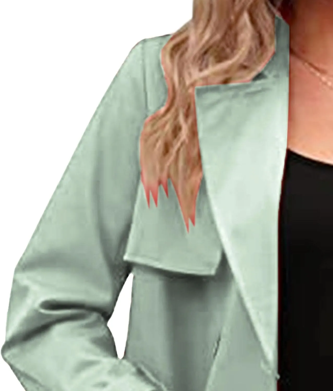 Maiyifu-GJ Trench Coat for Women Fall Winter Jackets Slim Fit Long Sleeve Windbreaker Lapel Double Breasted Trench Coat