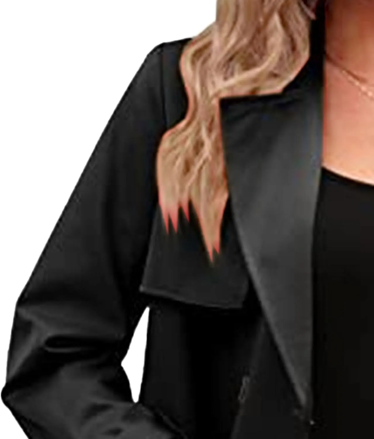 Maiyifu-GJ Trench Coat for Women Fall Winter Jackets Slim Fit Long Sleeve Windbreaker Lapel Double Breasted Trench Coat