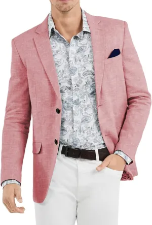 Men's Casual Slim Fit Linen Blazer Regular fit Jacket Lightweight 2 Button Blazer Sport Coat