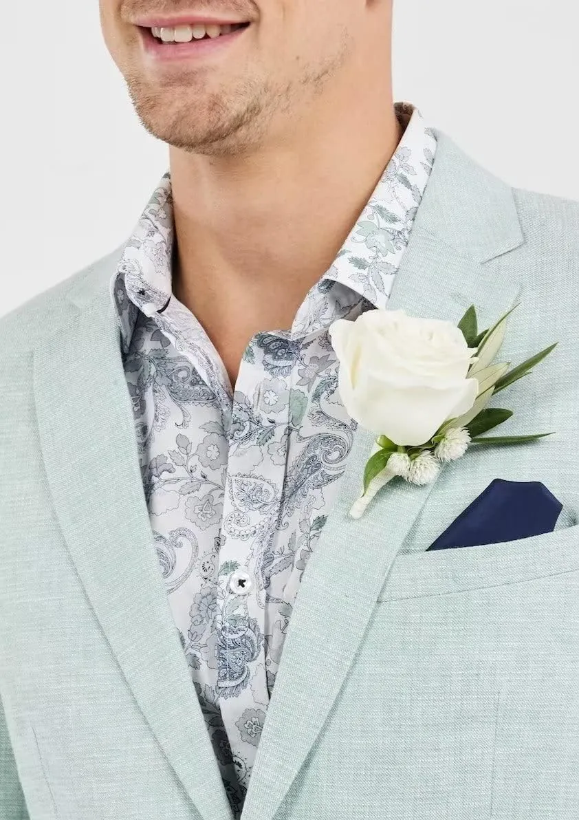 Men's Casual Slim Fit Linen Blazer Regular fit Jacket Lightweight 2 Button Blazer Sport Coat