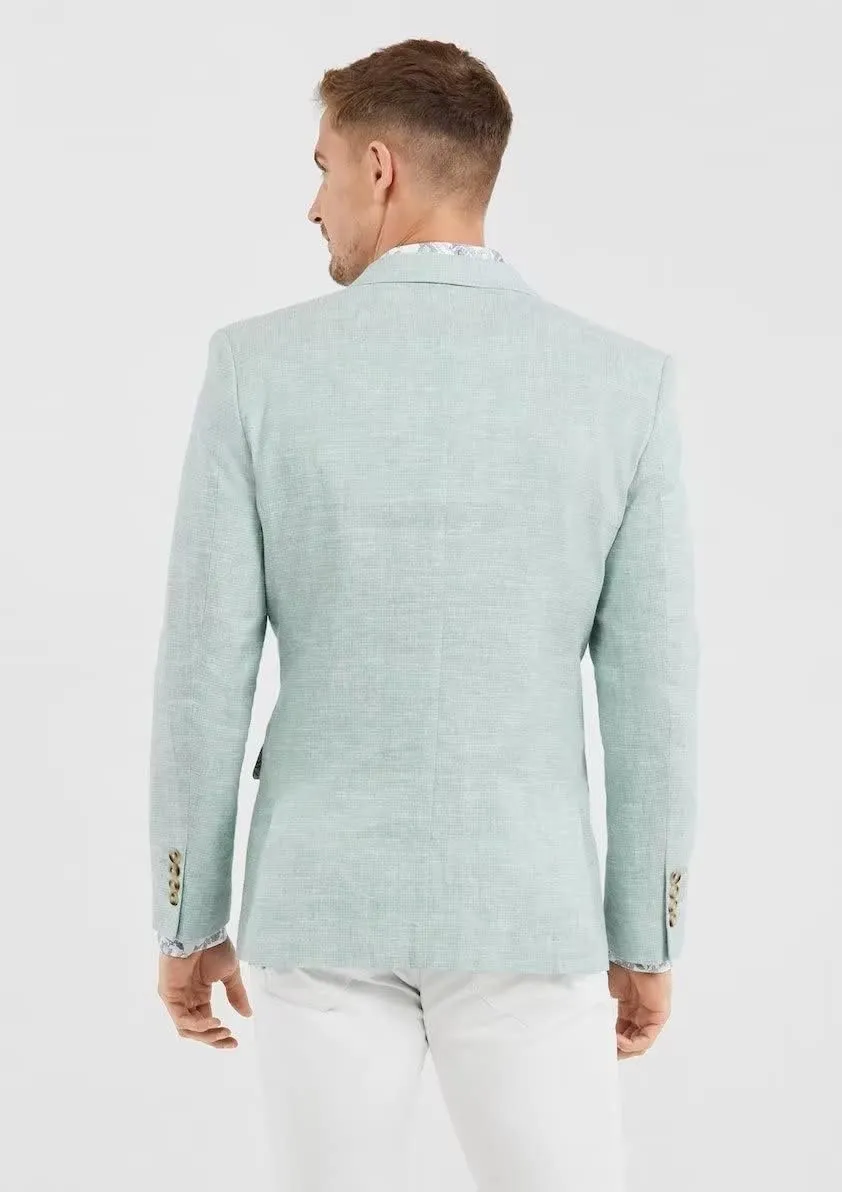 Men's Casual Slim Fit Linen Blazer Regular fit Jacket Lightweight 2 Button Blazer Sport Coat