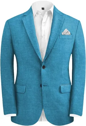 Men's Fashion Casual Slim Fit Linen Blazer Regular fit Jacket Lightweight 2 Button Blazer Sport Coat