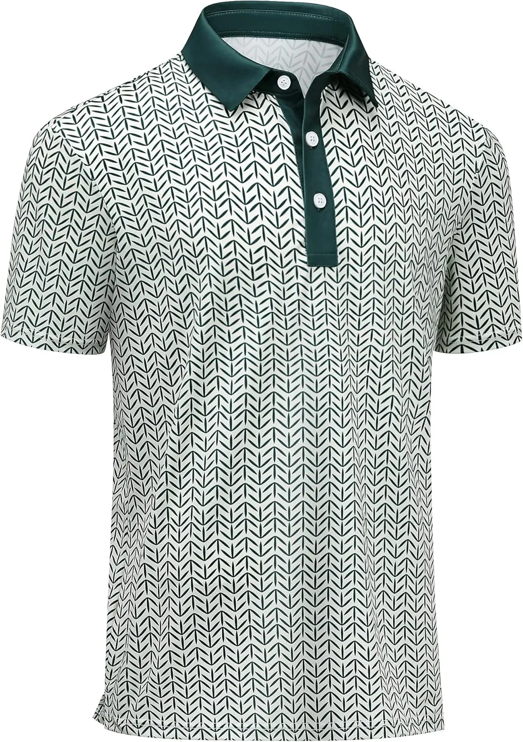 Men's Golf Shirts-Moisture Wicking Dry Fit Performance Recycled Polo Short Sleeve for Bussiness Casual Tennis