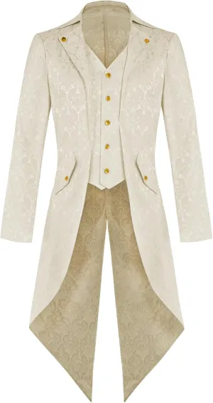 Mens Steampunk Medieval Jacket Pirate Viking Renaissance Costume Formal Tailcoat Gothic Victorian Halloween Tuxedo Coats
