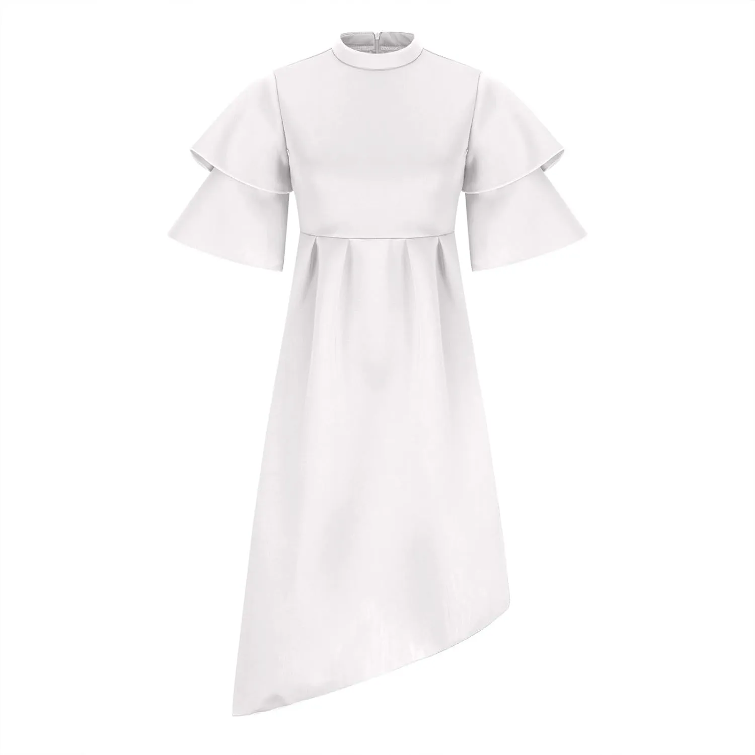 Midi Dresses for Women Casual Boho Flare Sleeve Asymmetrical Hem Dress Fall Fashion Club Party Dresses Trendy Clothes