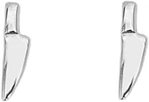 Minimalist Knife Real 925 Sterling Silver Little Stud Earrings for Women Men Tiny Small Cartilage Tragus Simple Post Pin Hypoallergenic Pierced Ear Halloween Jewelry Gifts Birthday Her Daughter Xmas