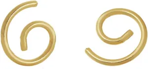Minimalist Spiral Small Earrings Gold Plated Boho Charm Hollow Out Swirl Metal Wave Twisted Round Geometric Lightweight Stud Earrings for Women Tribal Jewelry Gifts