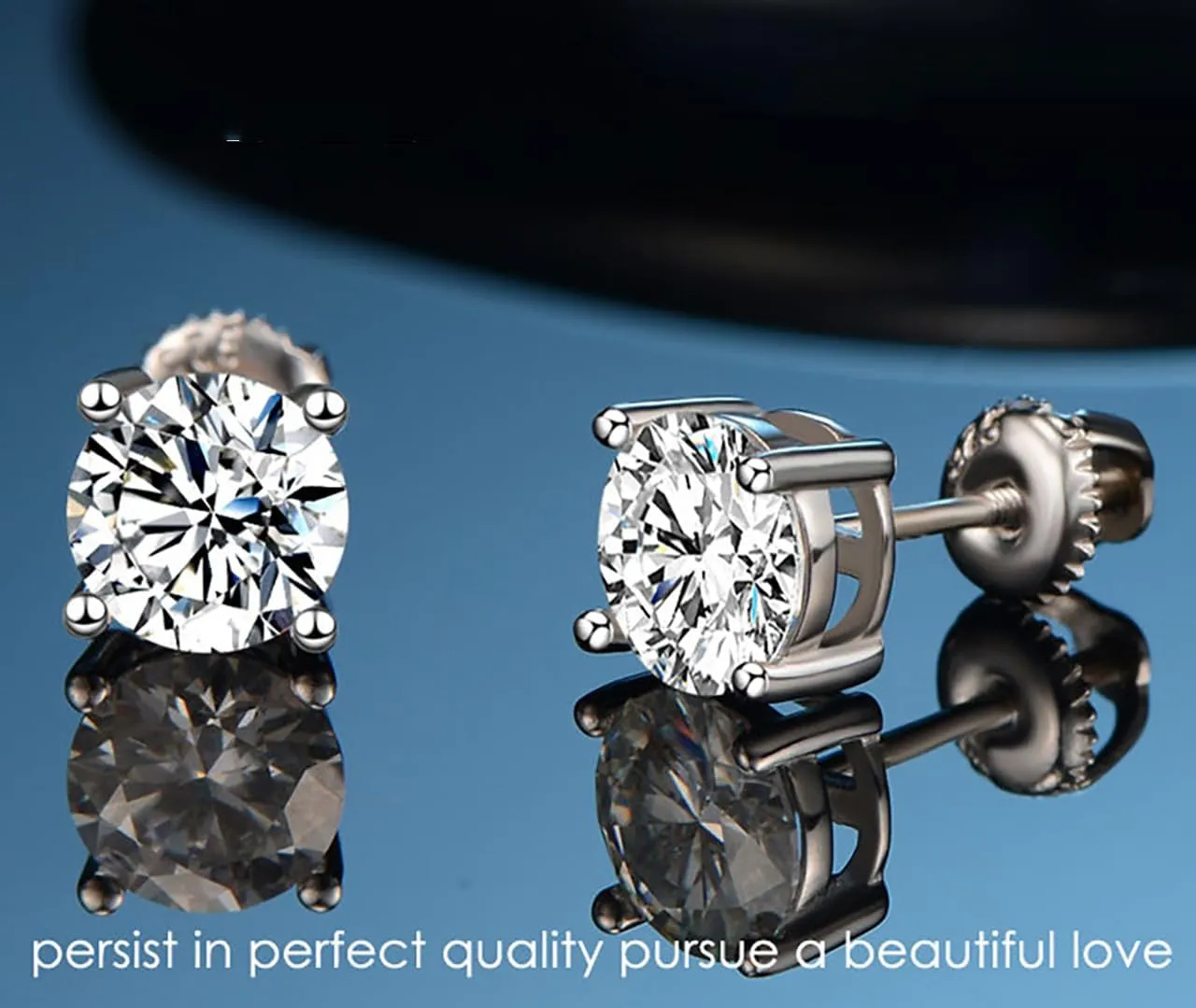 Moissanite Stud Earrings for Women Men 0.8CT-4Ct Jewelry Gift for Her Women Girlfriend, Anniversary Birthday Wedding Anniversay Gift for Wife Valentine Day Mothers Day Gifts, Christmas Gifts