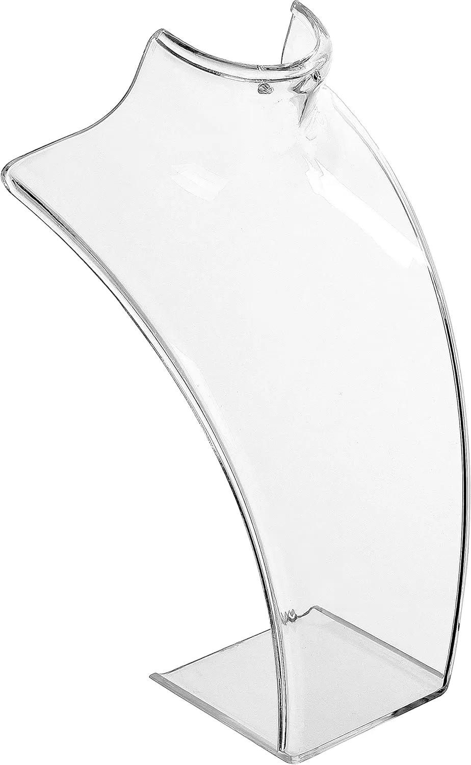 MyGift 8-Inch Clear Acrylic Necklace & Earring Jewelry 3D Bust Display Stand, Set of 2