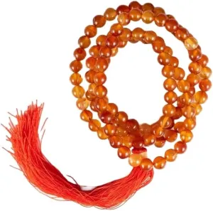 Natural CARNELIAN 8mm 108 Mala Beads, Spiritual, Meditation Beads, Reiki, Japa Mala, Buddhist Prayer Beads, Yoga Bracelet, healing beads LKMALA-RRGU-3079