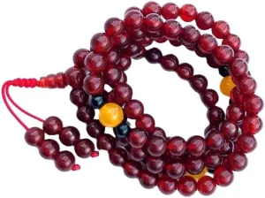 Natural carnelian, topaz and onyx 5,7,8mm 108 Mala Beads, Spiritual, Meditation Beads, Reiki, Japa Mala, Buddhist Prayer Beads, Yoga Bracelet, healing beads LKMALA-RRGU-1604
