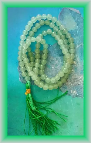 Natural Green AVENTURINE 6mm 108 Mala Beads, Spiritual, Meditation Beads, Reiki, Japa Mala, Buddhist Prayer Beads, Yoga Bracelet, healing beads LKMALA-RRGU-3070