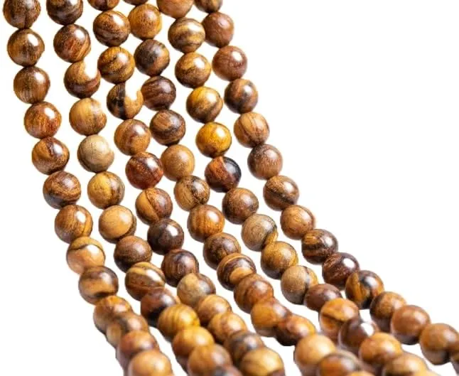 Natural Qinan Sandalwood 8mm 108 Mala Beads, Spiritual, Meditation Beads, Reiki, Japa Mala, Buddhist Prayer Beads, Yoga Bracelet, healing beads LKMALA-RRGU-2619