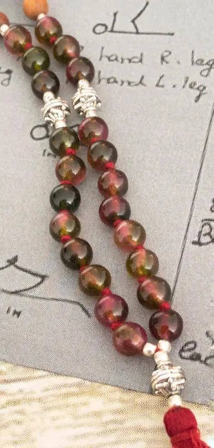 Natural Sandalwood Red tiger eye 8mm 108 Mala Beads, Spiritual, Meditation Beads, Reiki, Japa Mala, Buddhist Prayer Beads, Yoga Bracelet, healing beads LKMALA-RRGU-3545