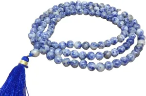 Natural Sodalite 6mm 108 Mala Beads, Spiritual, Meditation Beads, Reiki, Japa Mala, Buddhist Prayer Beads, Yoga Bracelet, healing beads LKMALA-RRGU-329