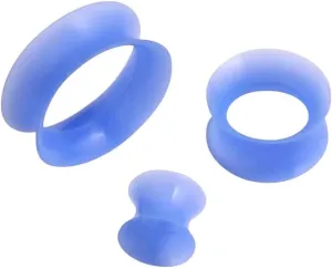 New 2025 Unisex Pair Silicone Flexible Thin Double Flared Flesh Tunnel Ear Plugs Gauge Expander Stretcher Earlets Earrings Piercing Jewelry Fashion Trendy Accessories Creative Gift For Women And Men