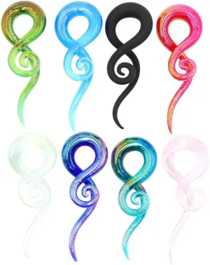 New 2026 Arrive Unisex 2Pcs Scrub Glass Ear Plugs Tunnel Spiral Taper Cartilage Earring Gauges Expander Stretcher Flesh Piercing Jewelry Fashion Trendy Accessories Creative Gift For Women And Men
