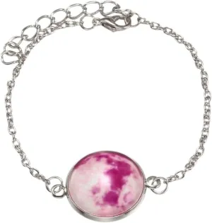 New 2026 Unisex Stainles Stell Glow In The Dark Full Moon Charm Bracelet For Women Party Astronomy Universe Bangle Fashion Jewelry Cn028 Trendy Accessories Creative Gift For Women And Men