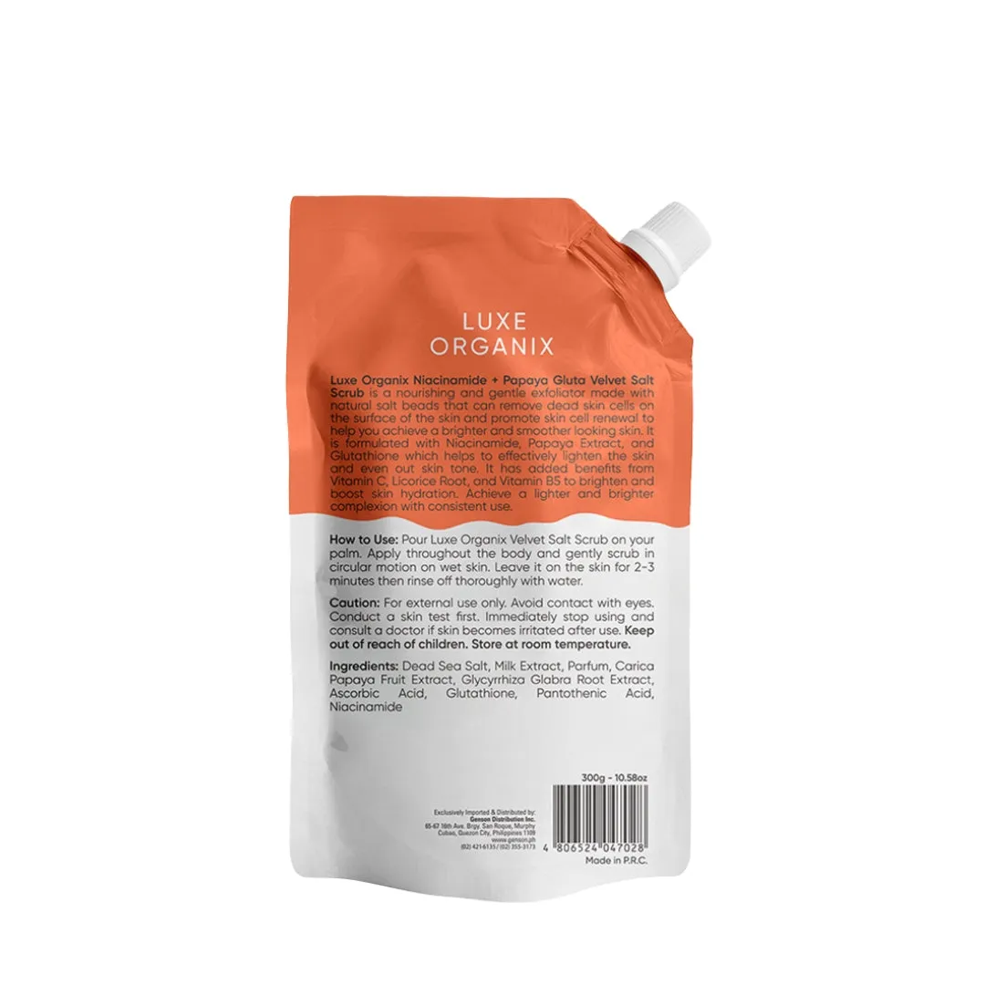 Niacinamide   Papaya Gluta Velvet Salt Scrub 300g