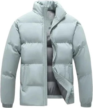 Niiyyjj Autumn Winter Mens Casual Solid Cotton Padded Coat Men Loose Thick Warm Down Jacket Coats