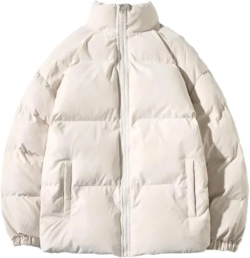 Niiyyjj Winter Cotton Padded Jacket Men Thick Warm Coats Mens Stand Collar Solid Parkas Overcoat