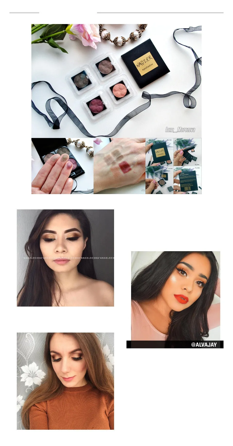 Nude matte glitter powder eye shadow