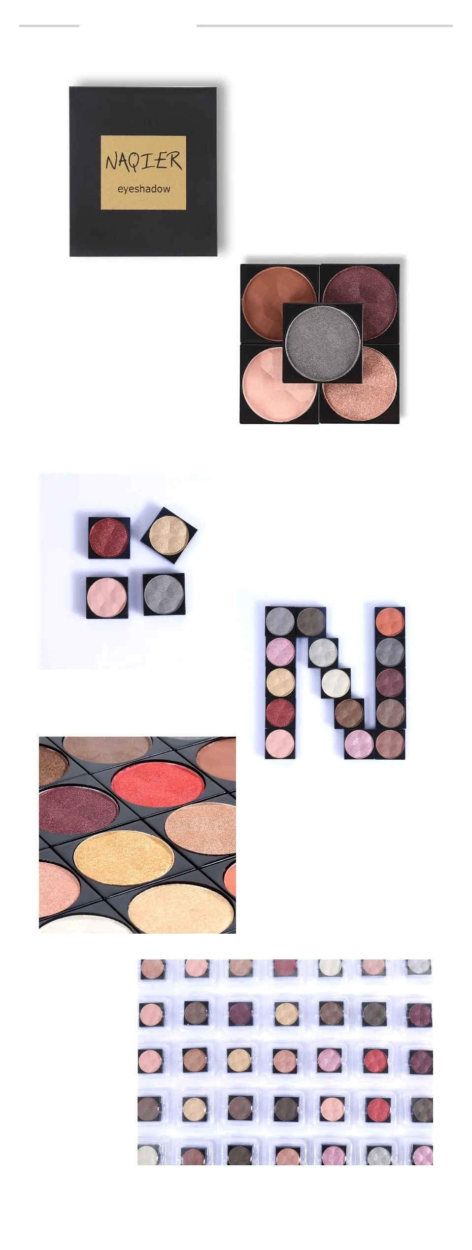 Nude matte glitter powder eye shadow