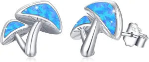 OHAYOO Mushroom Earrings Hypoallergenic 925 Sterling Silver Mushroom Stud Earrings Cute Mushroom Jewelry Gifts For Women