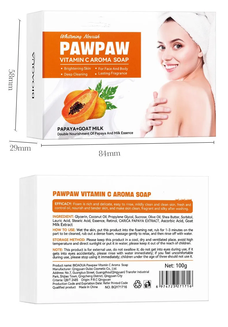 Papaya Vitamin C Whitening & Nourishing Handmade Soap - 100g
